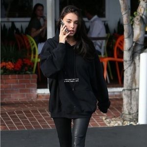 danielle guizio if you don't want to be here then leave hoodie, size S/M